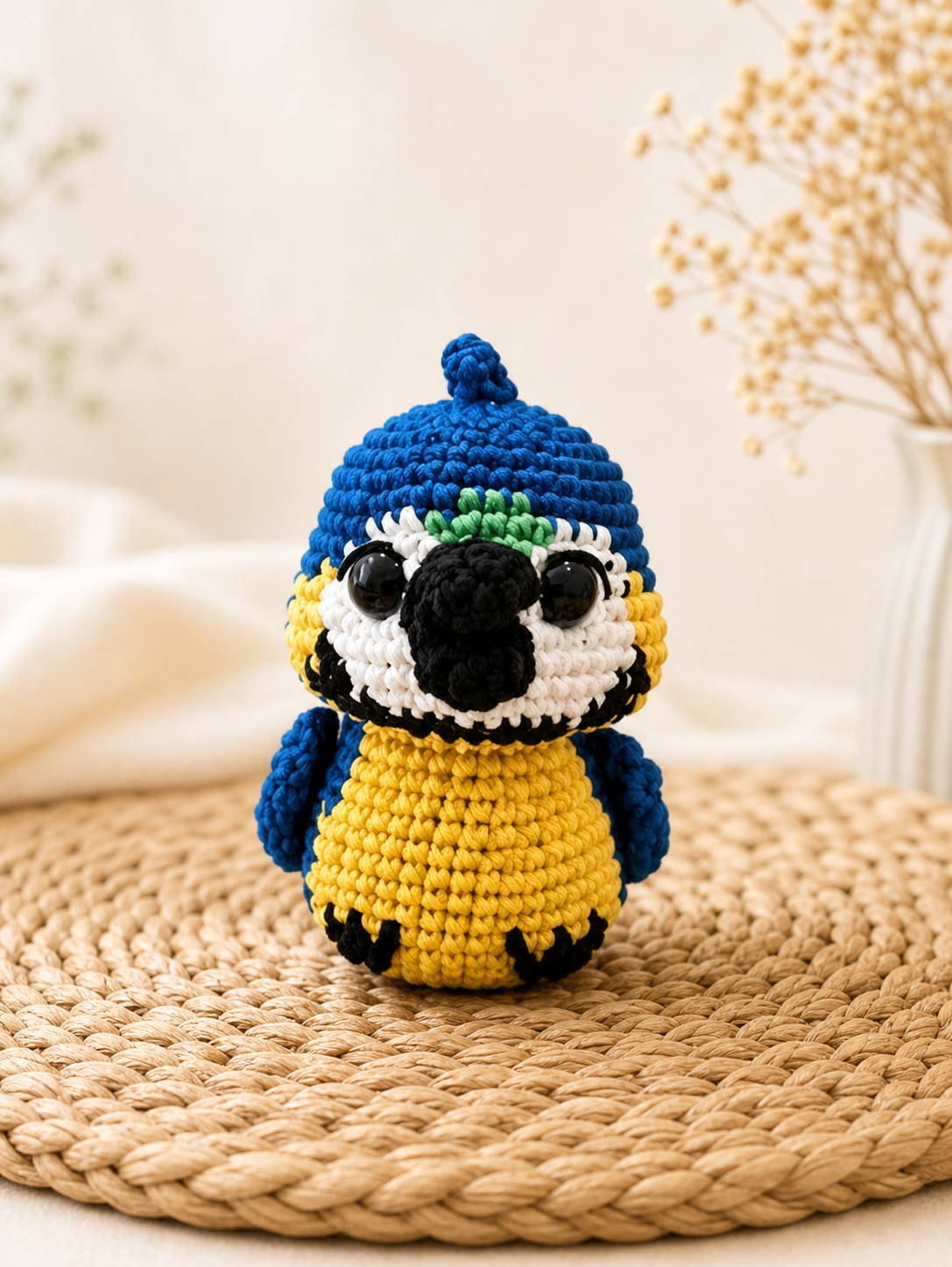 Bag Charm Amigurumi Crochet 'Arara Canindé'