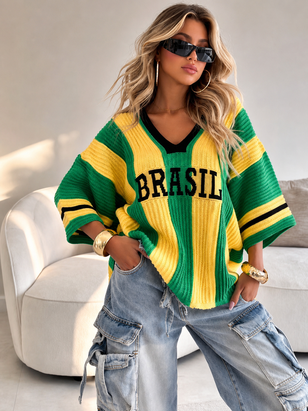 T-shirt modal Brasil Crochet